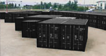 Container-Self-Storage Einheiten im Aussenbereich